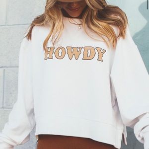 Charlie Southern Howdy Crop Sweatshirt